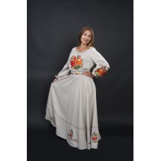 Embroidered dress "Luxurious Petrykivka"